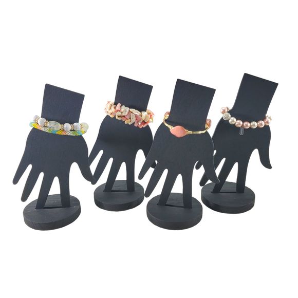 Bundle of Bracelets Beaded Shell Faux Pearl Coral Pink Orange Stretch Japan - Picture 1 of 11